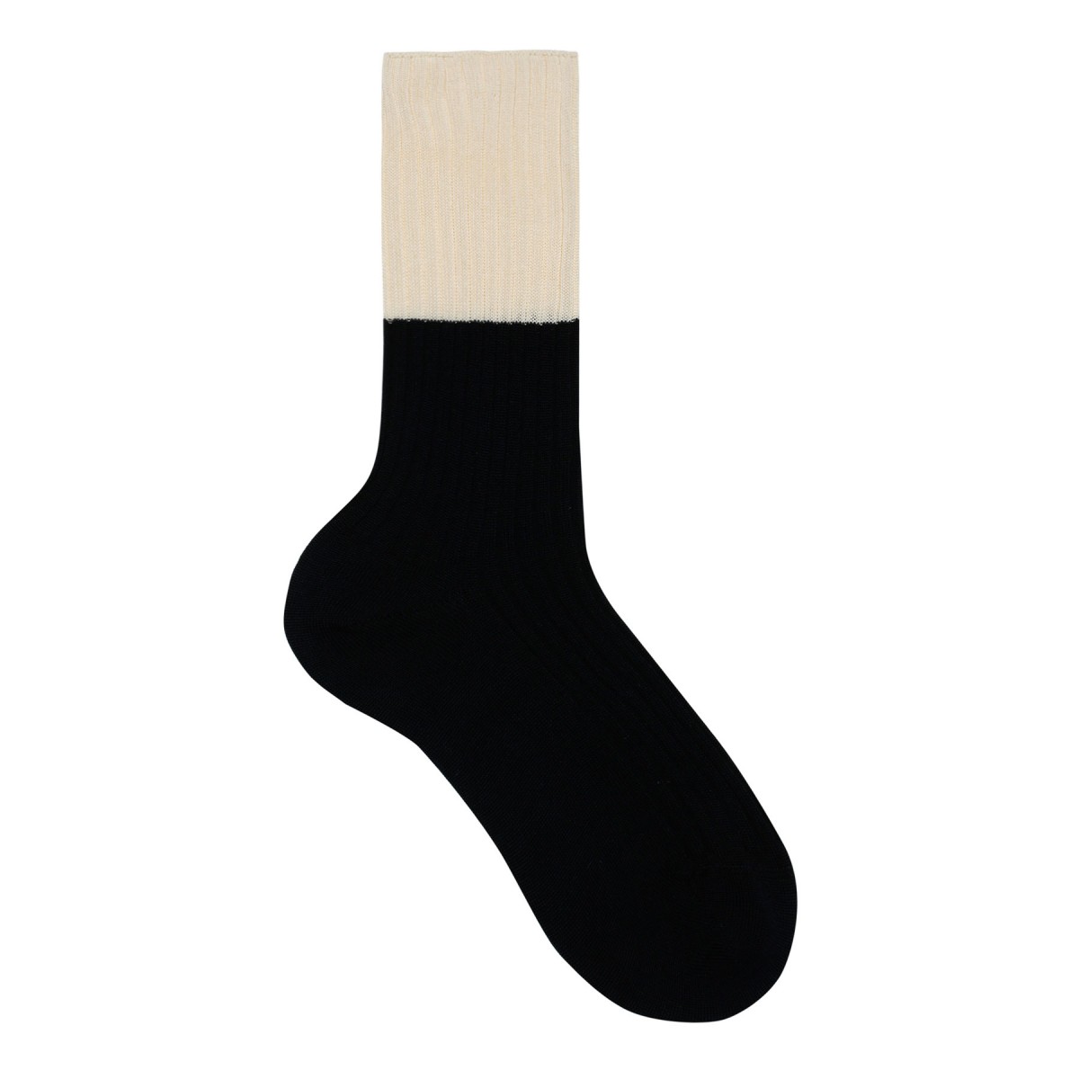 Two-tone cotton socks