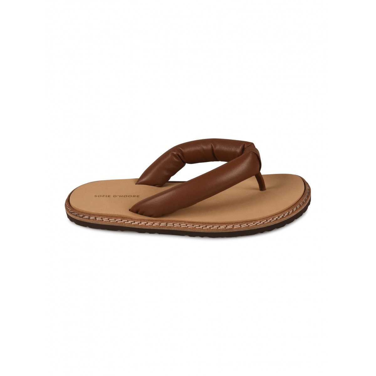 Flip Padded Leather Thong Sandals