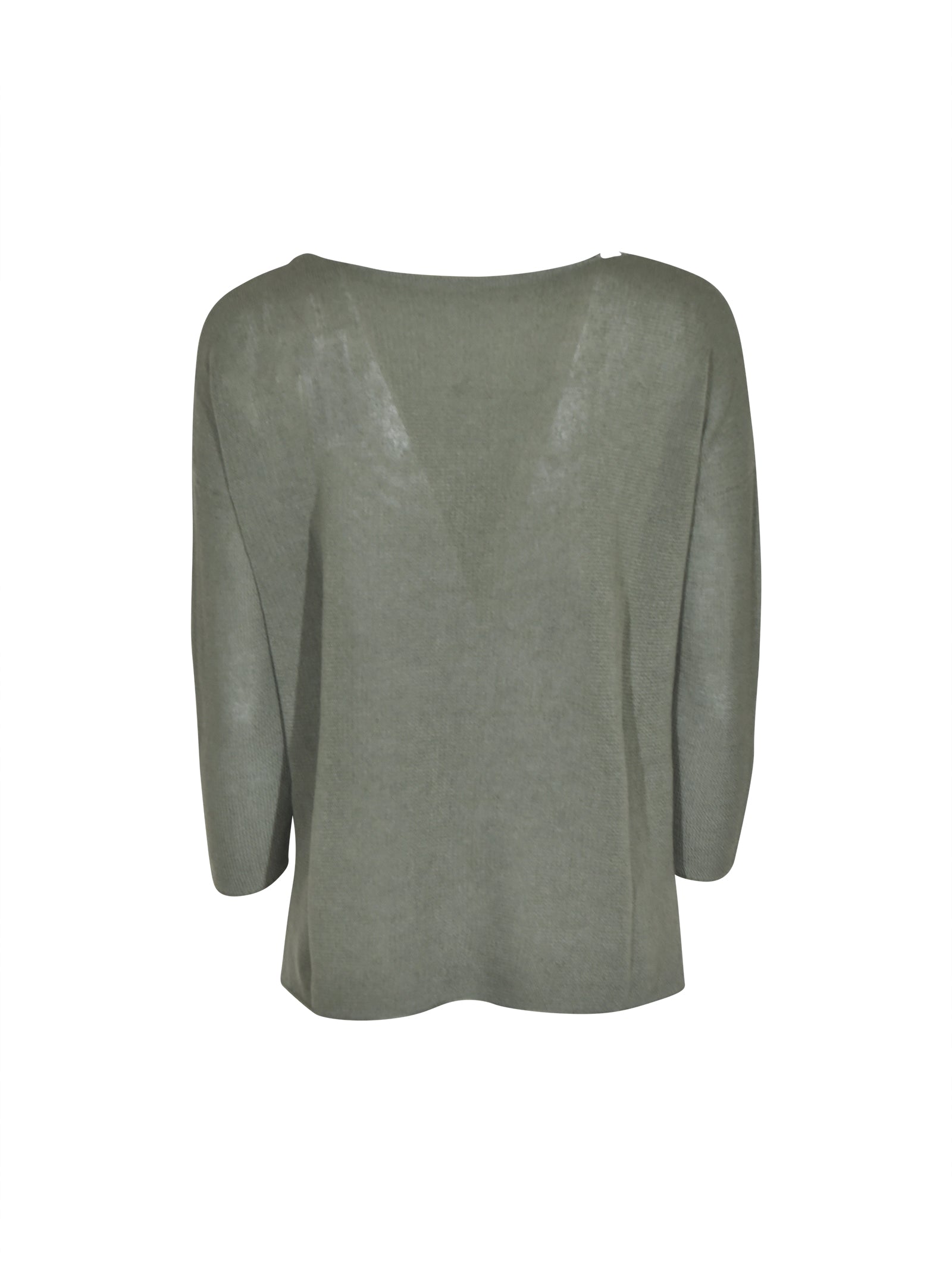 maglia scollo barchetta manica 3/4 con spacchi 