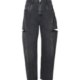 jeans con tagli laterali 