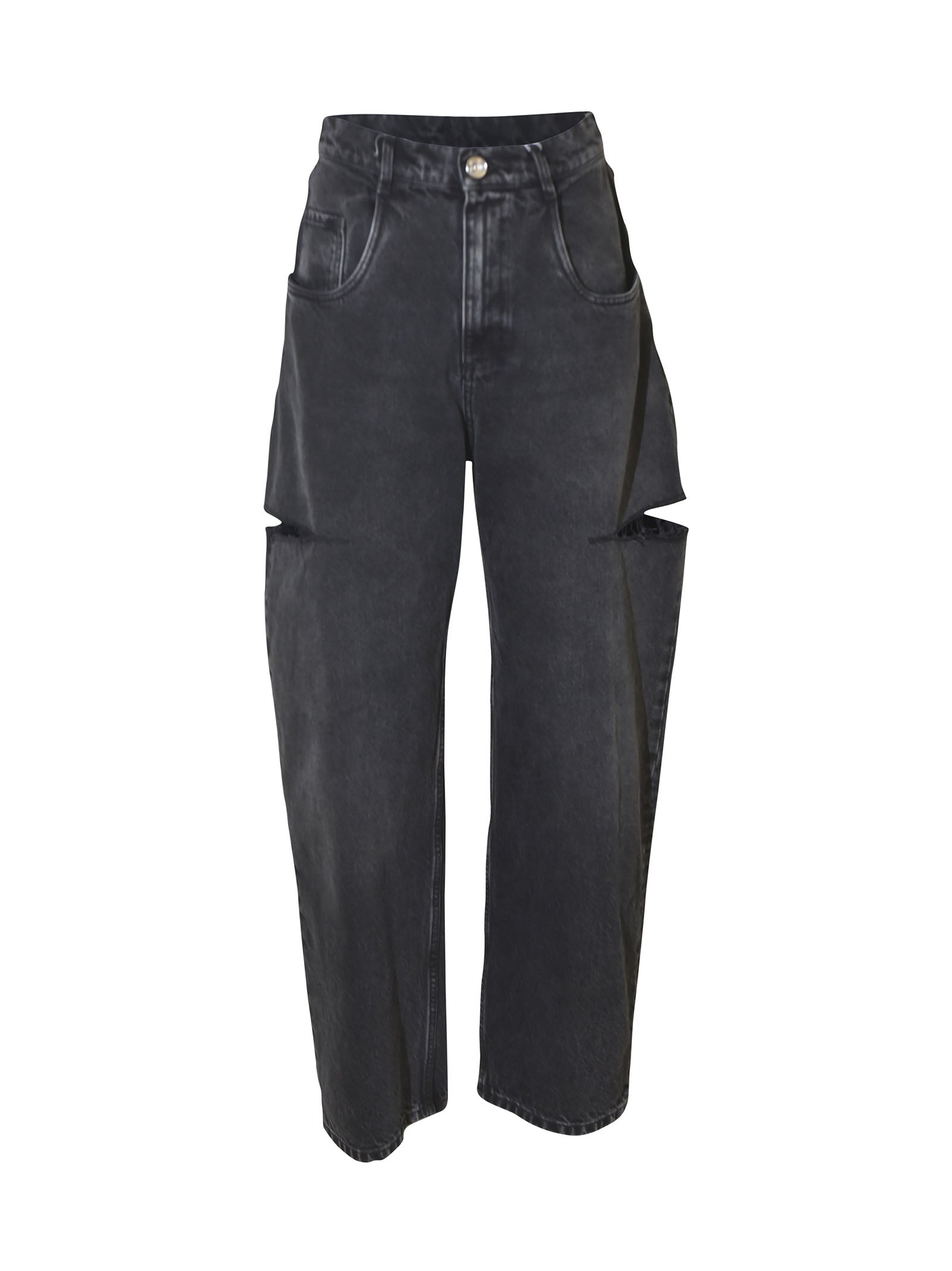 jeans con tagli laterali 