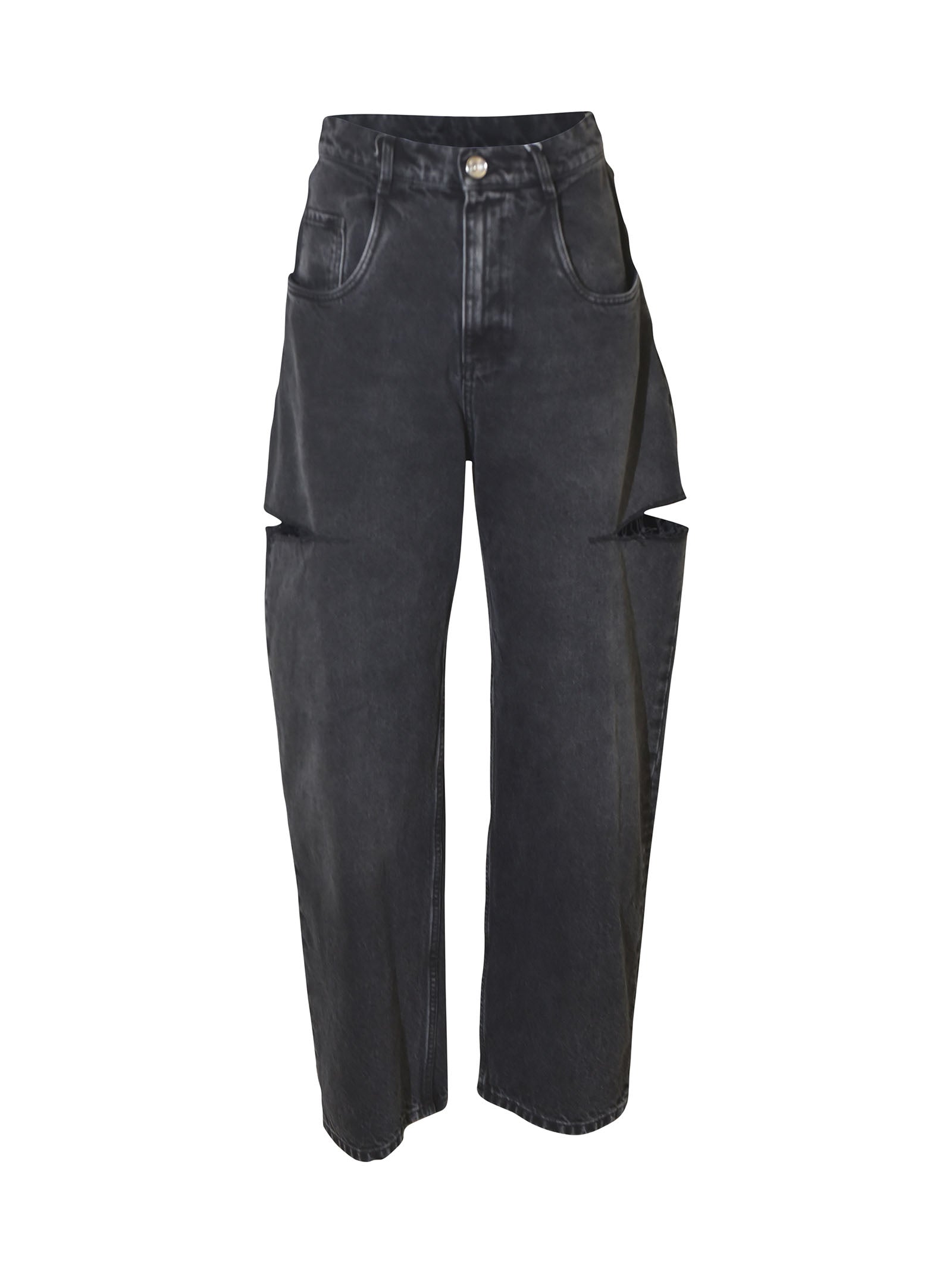 jeans con tagli laterali 