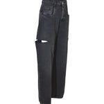 jeans con tagli laterali 