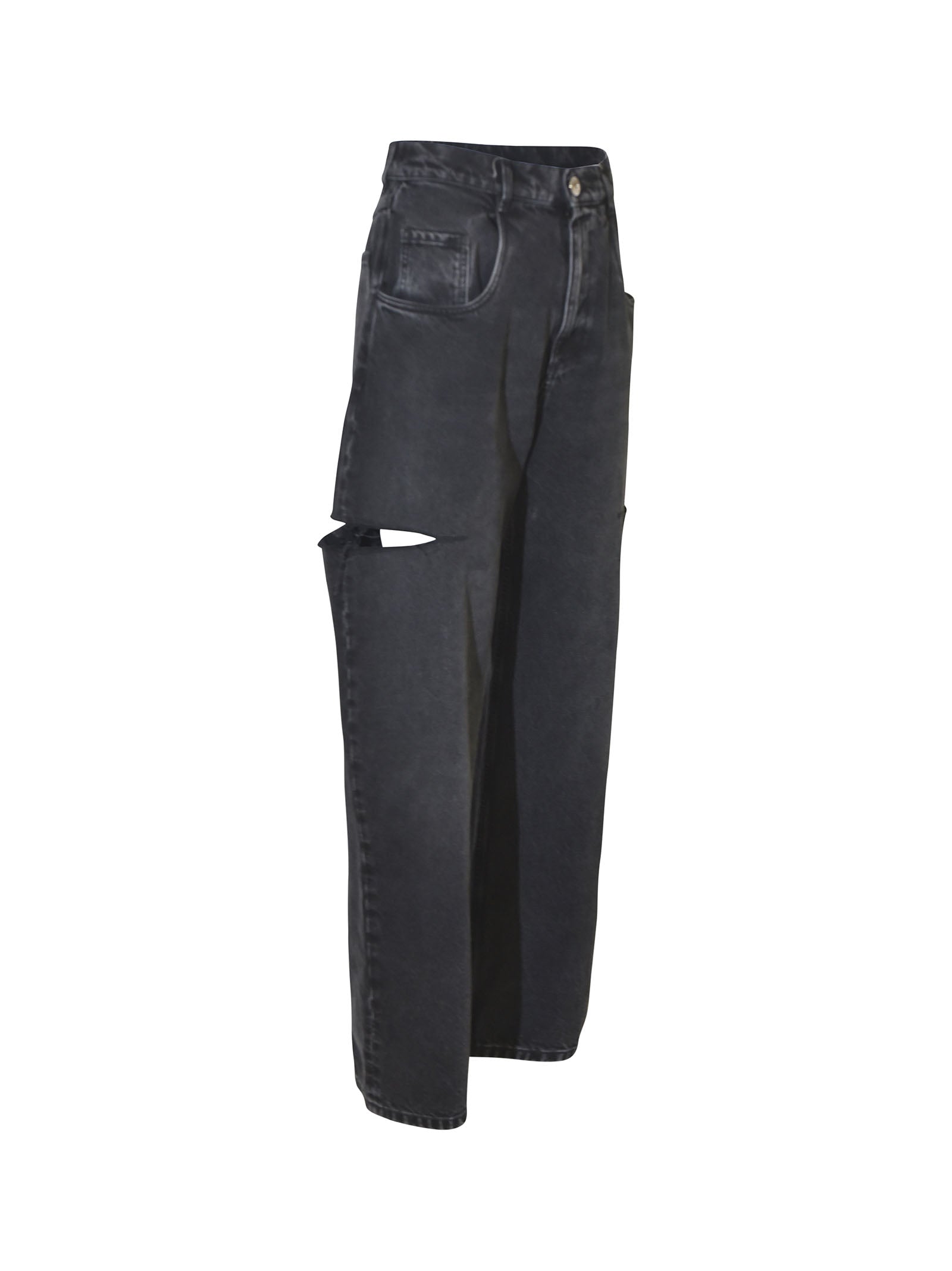 jeans con tagli laterali 