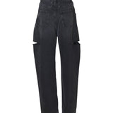 jeans con tagli laterali 