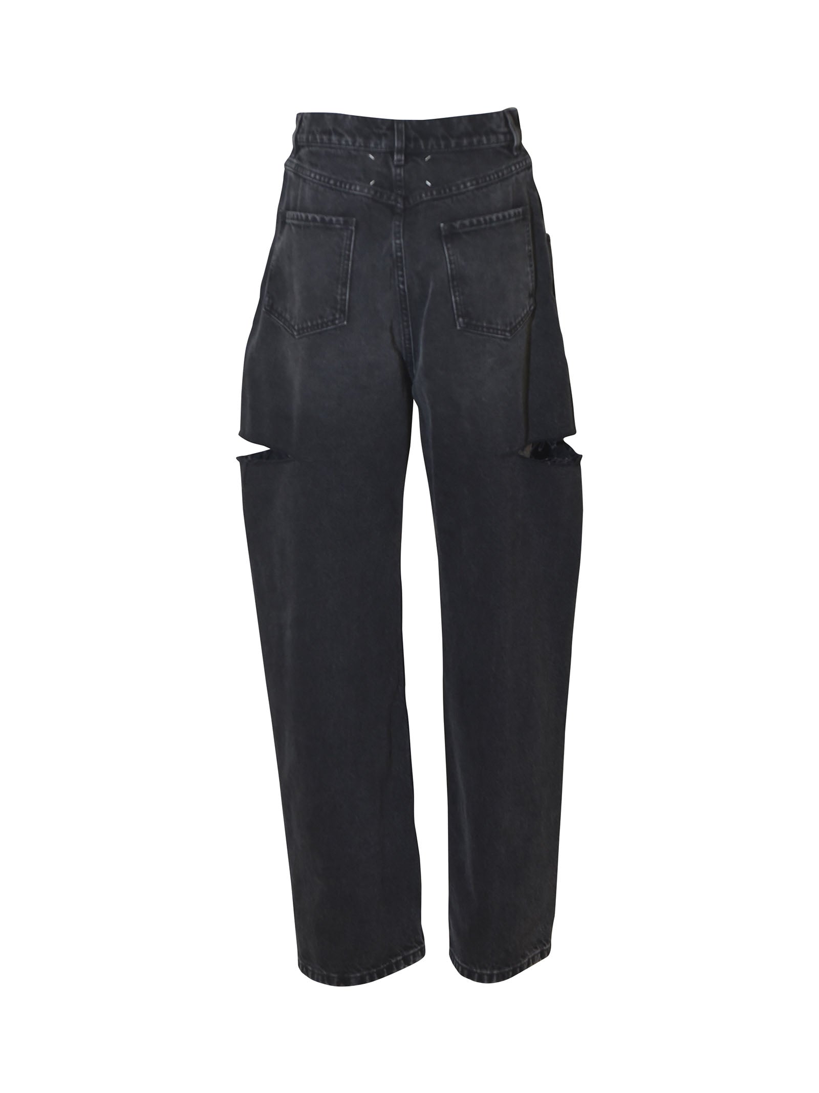 jeans con tagli laterali 