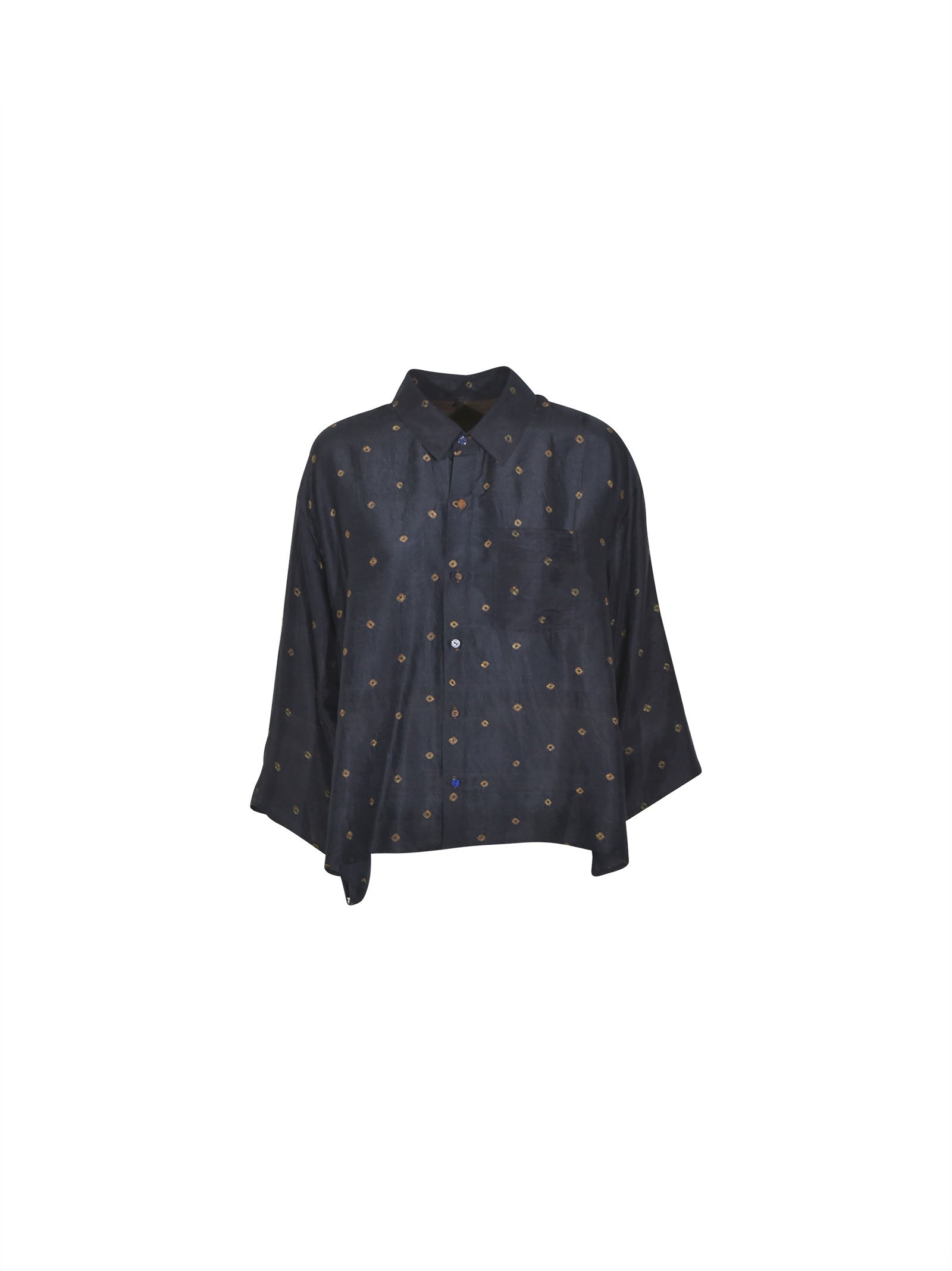 camicia manica tre quarti over 