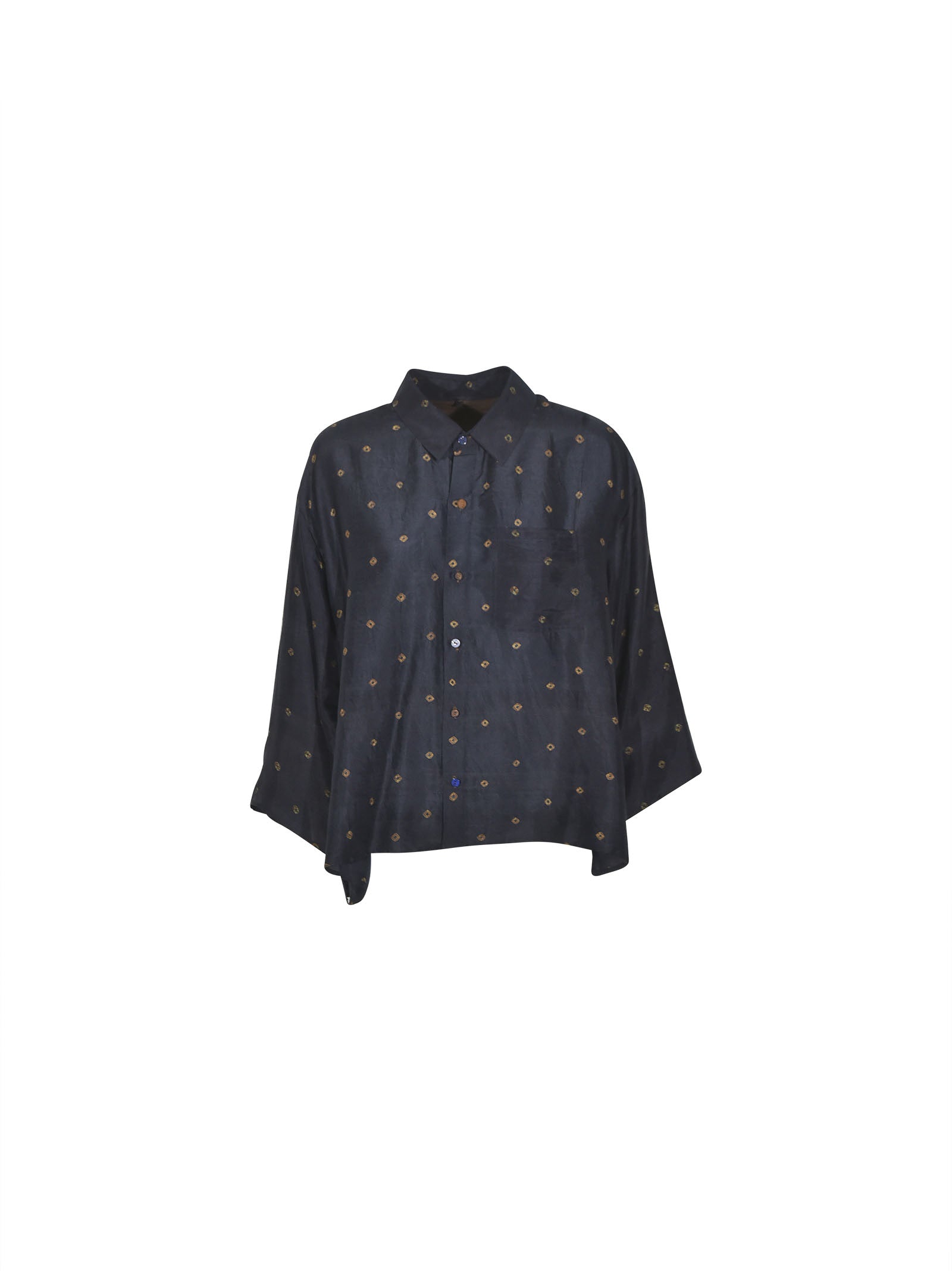camicia manica tre quarti over 