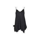 top con punte , spalline sottili e pizzo 