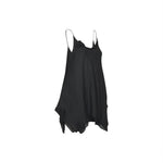 top con punte , spalline sottili e pizzo 
