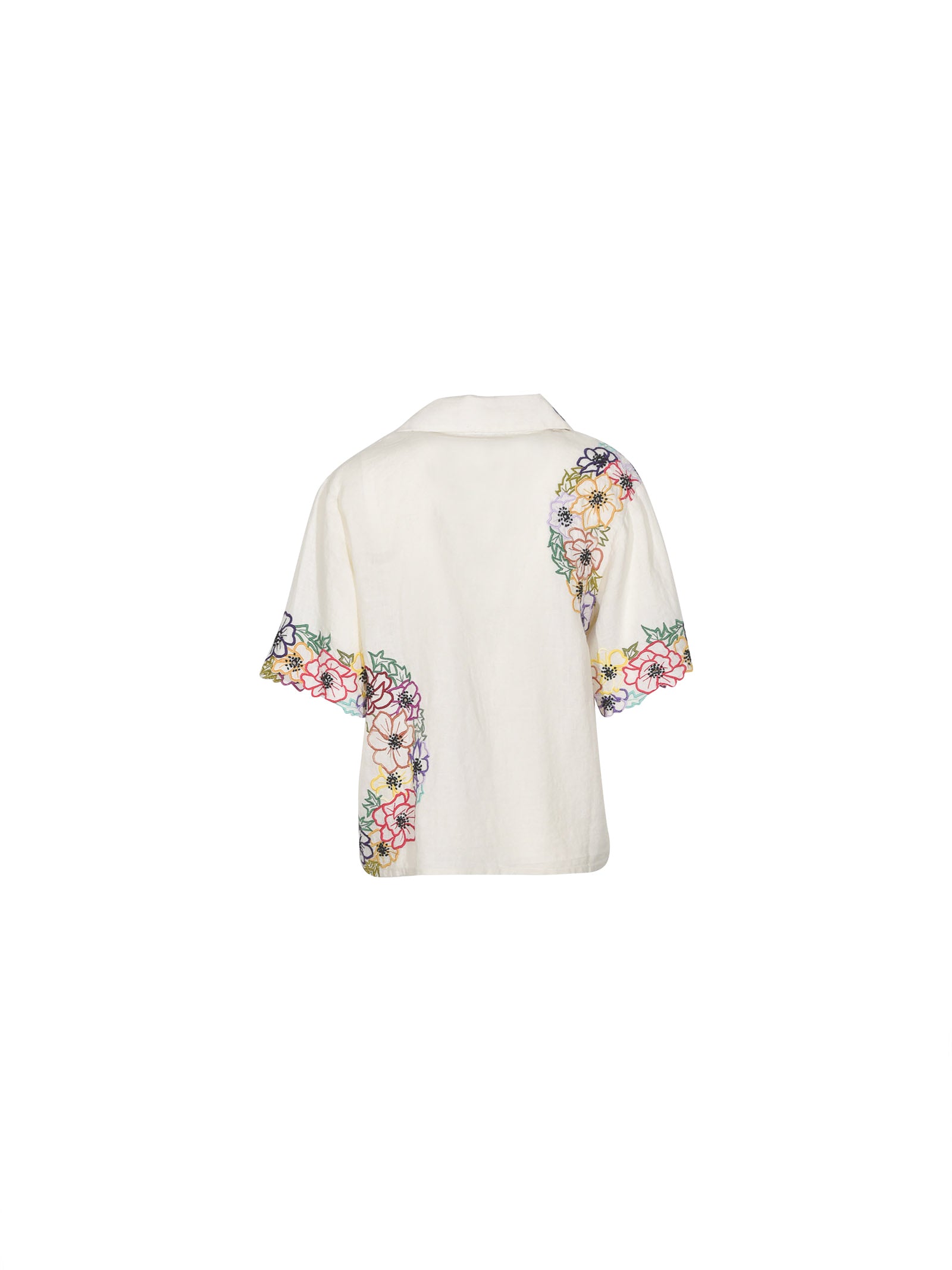 camicia m/m con ricamo 