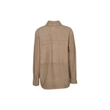giacca collo camicia bottoni ricoperti 