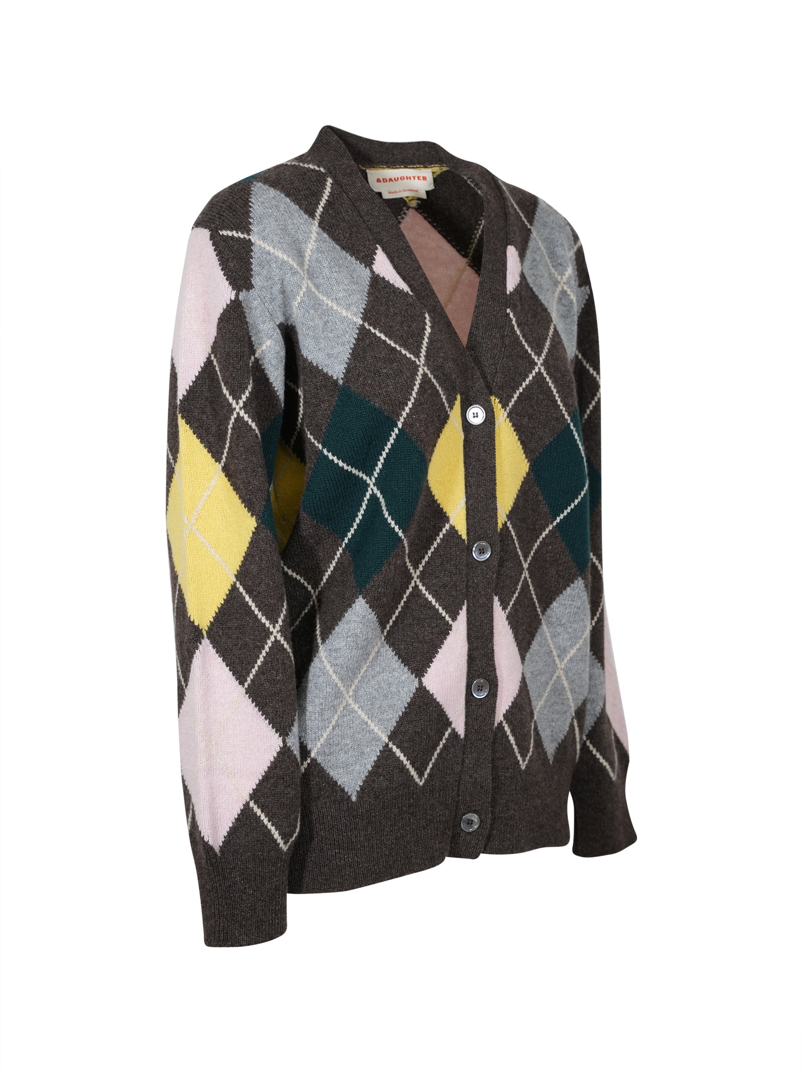 cardigan scollo v losanghe 