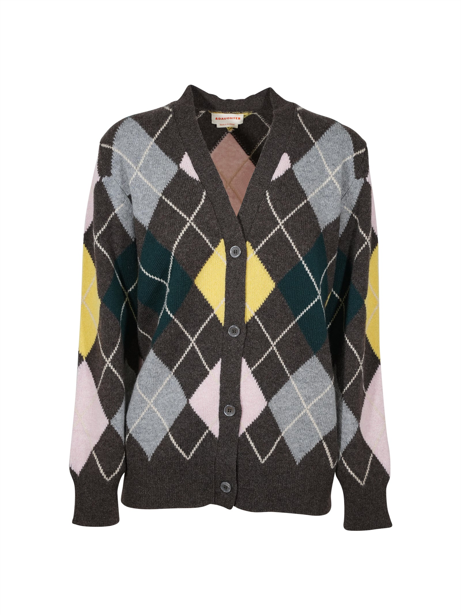 cardigan scollo v losanghe 