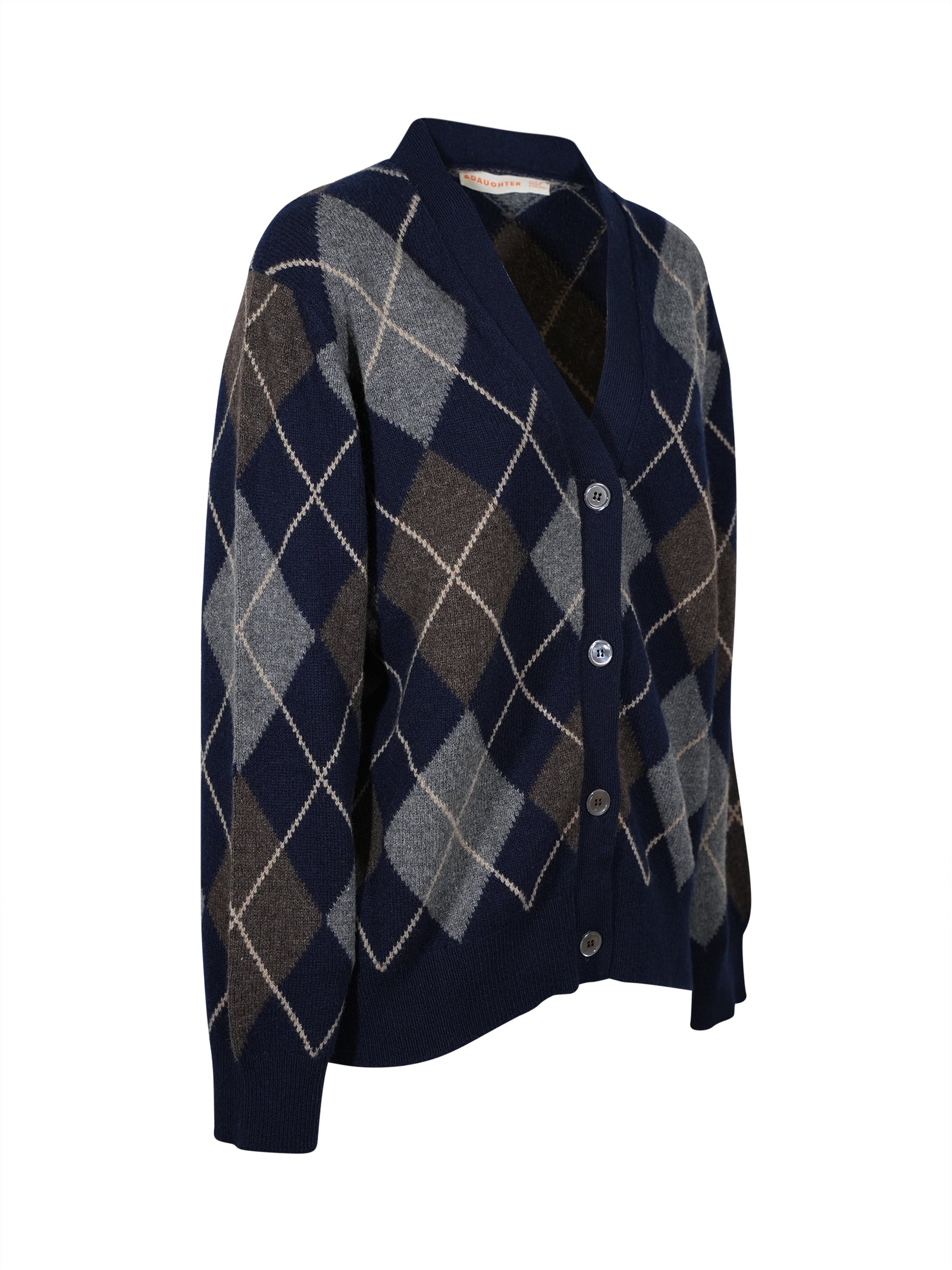 cardigan scollo v losanghe 