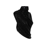 top paillettes assimmetrico s/m collo alto 