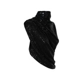 top paillettes assimmetrico s/m collo alto 