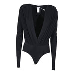 body m/l scollo v spalla imottita 