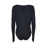 body m/l scollo v spalla imottita 