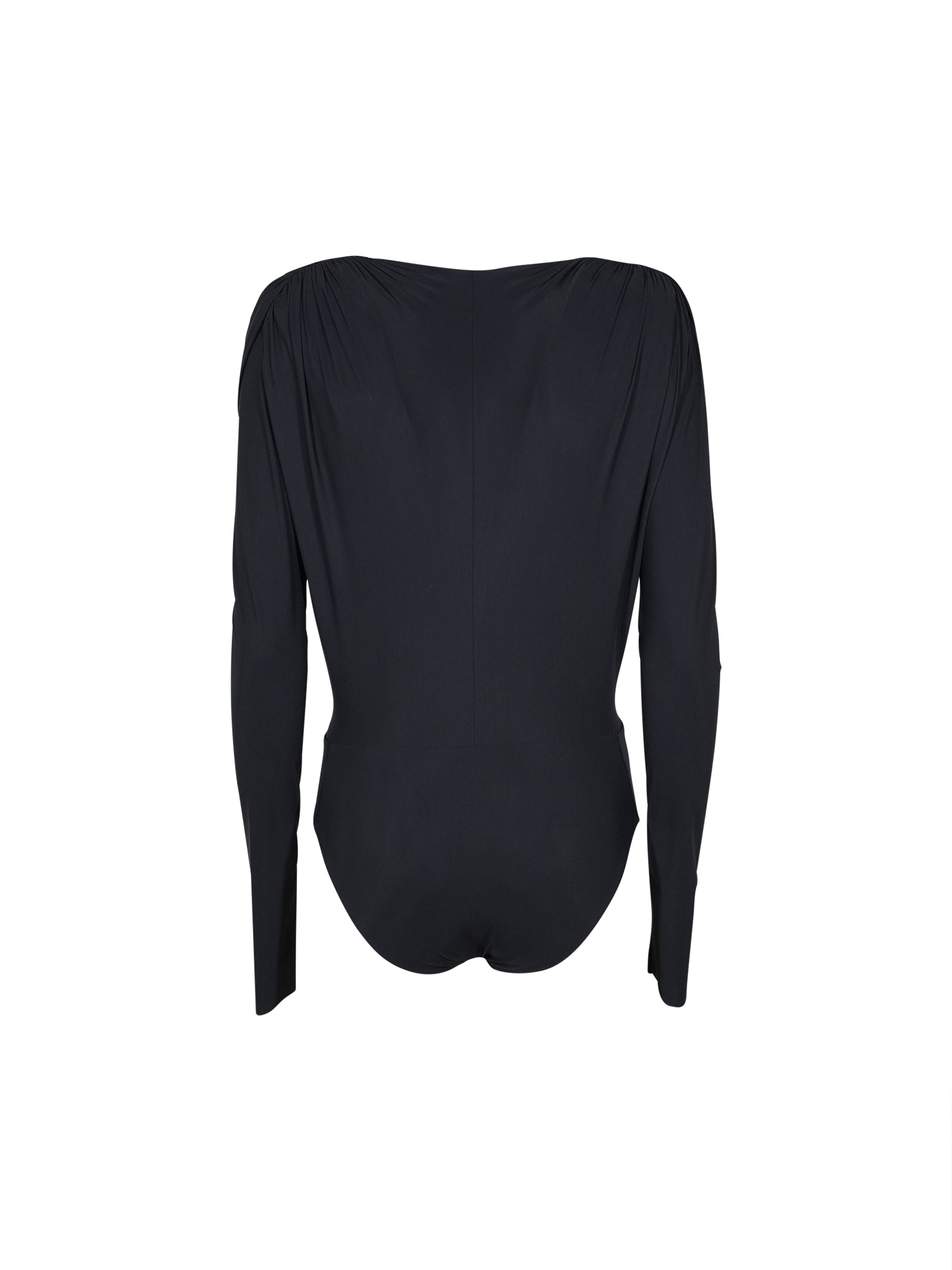 body m/l scollo v spalla imottita 