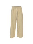 pantaloni velluto a costine gamba larga elastico in vita