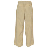 pantaloni velluto a costine gamba larga elastico in vita 