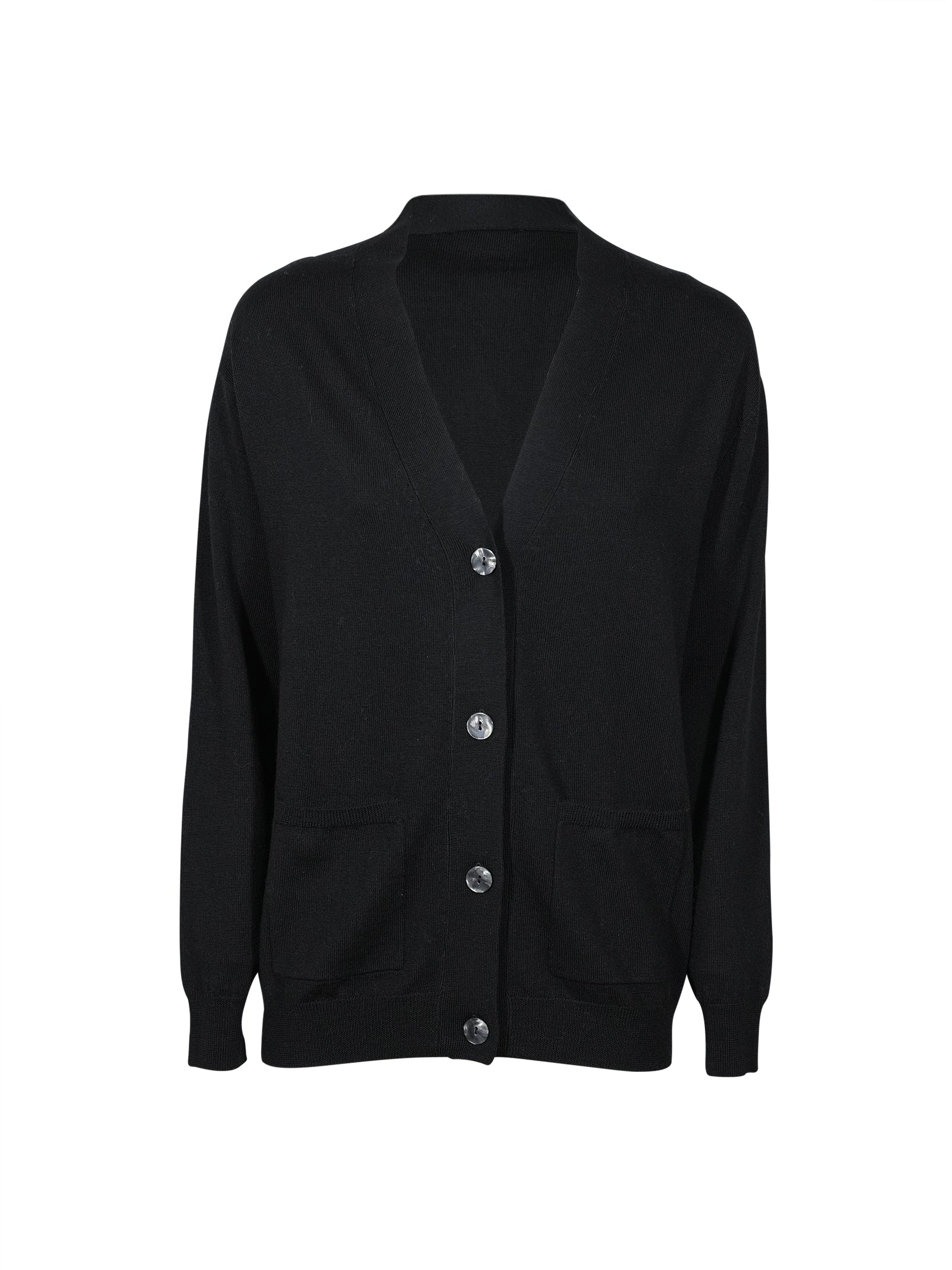 cardigan 4 bottoni collo a v 