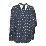 camicia v dietro con fiocco pois 