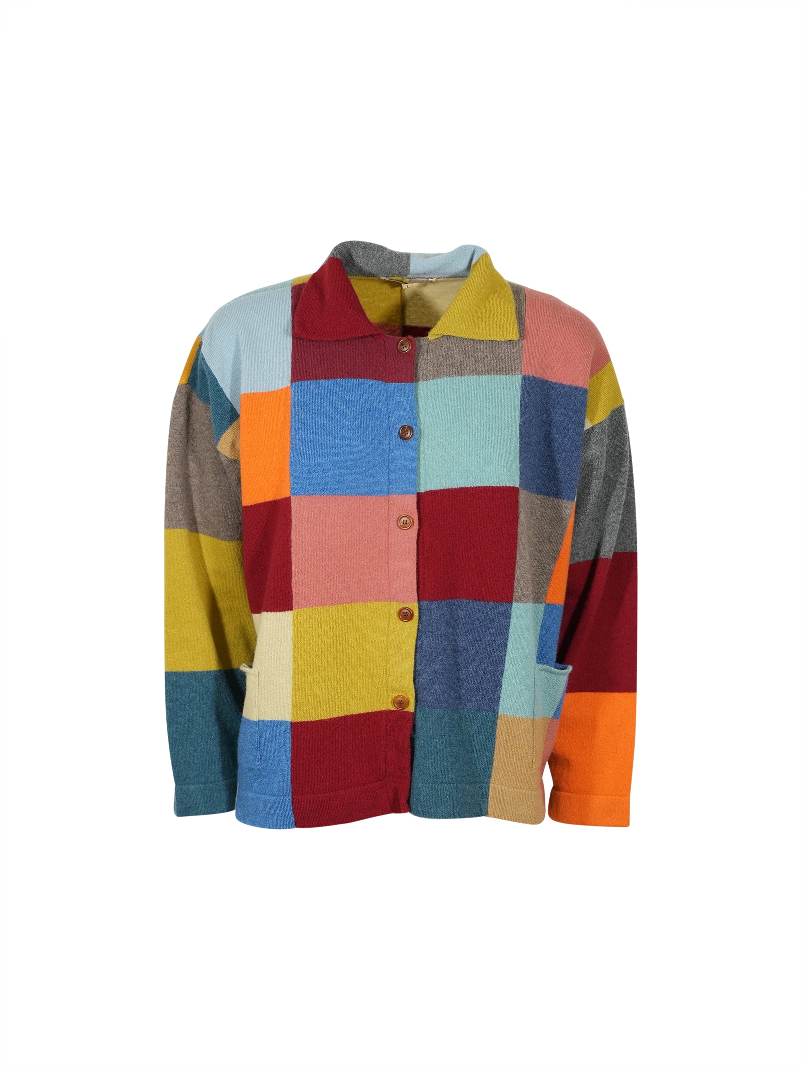 cardigan con colletto multicolor 