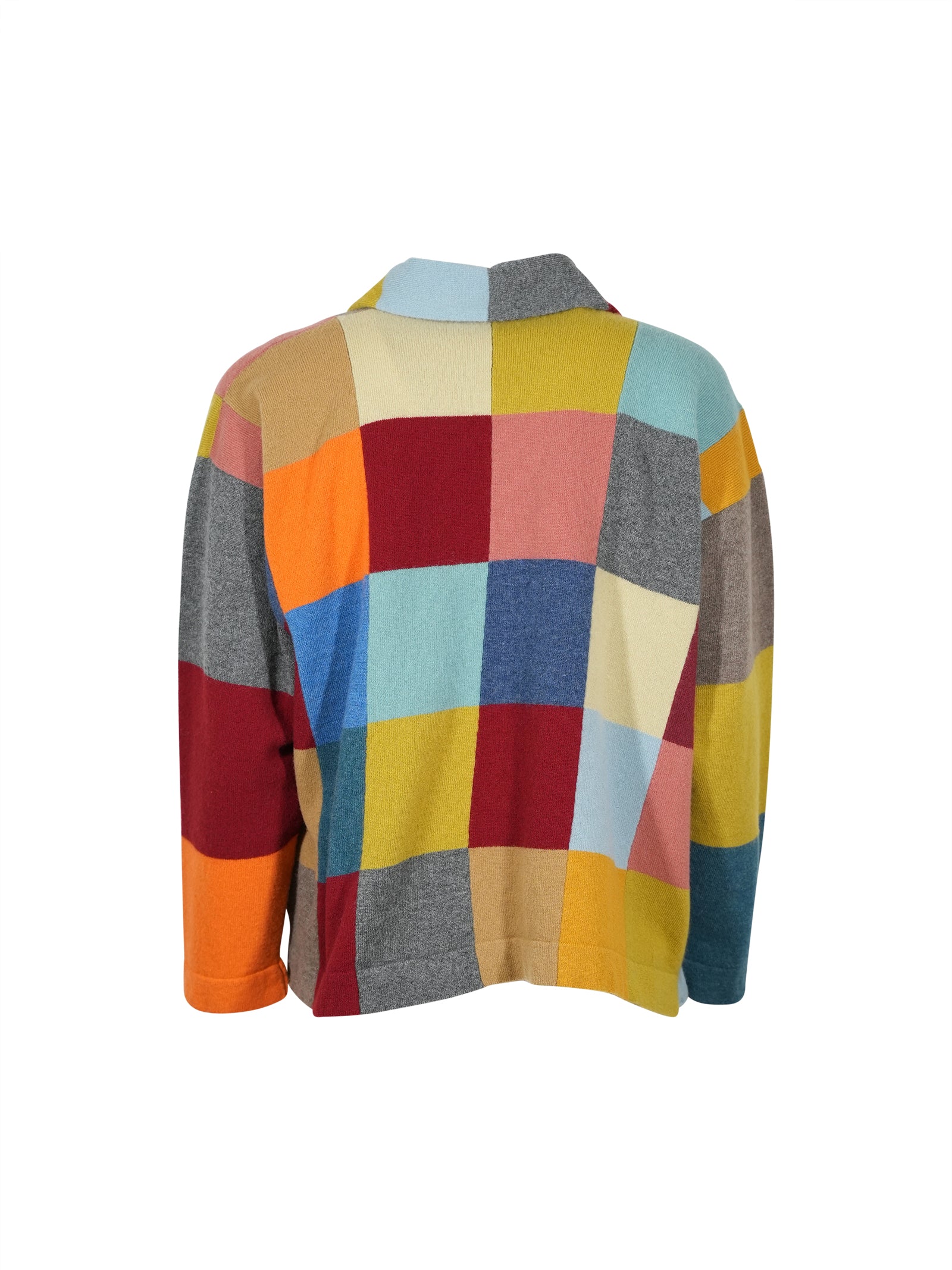 cardigan con colletto multicolor 