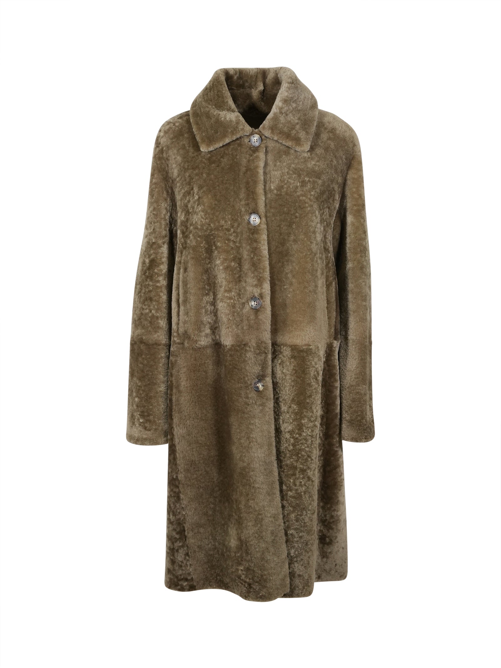 cappotto lungo collo a camicia 
