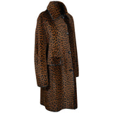 cappotto maculato collo a camicia 