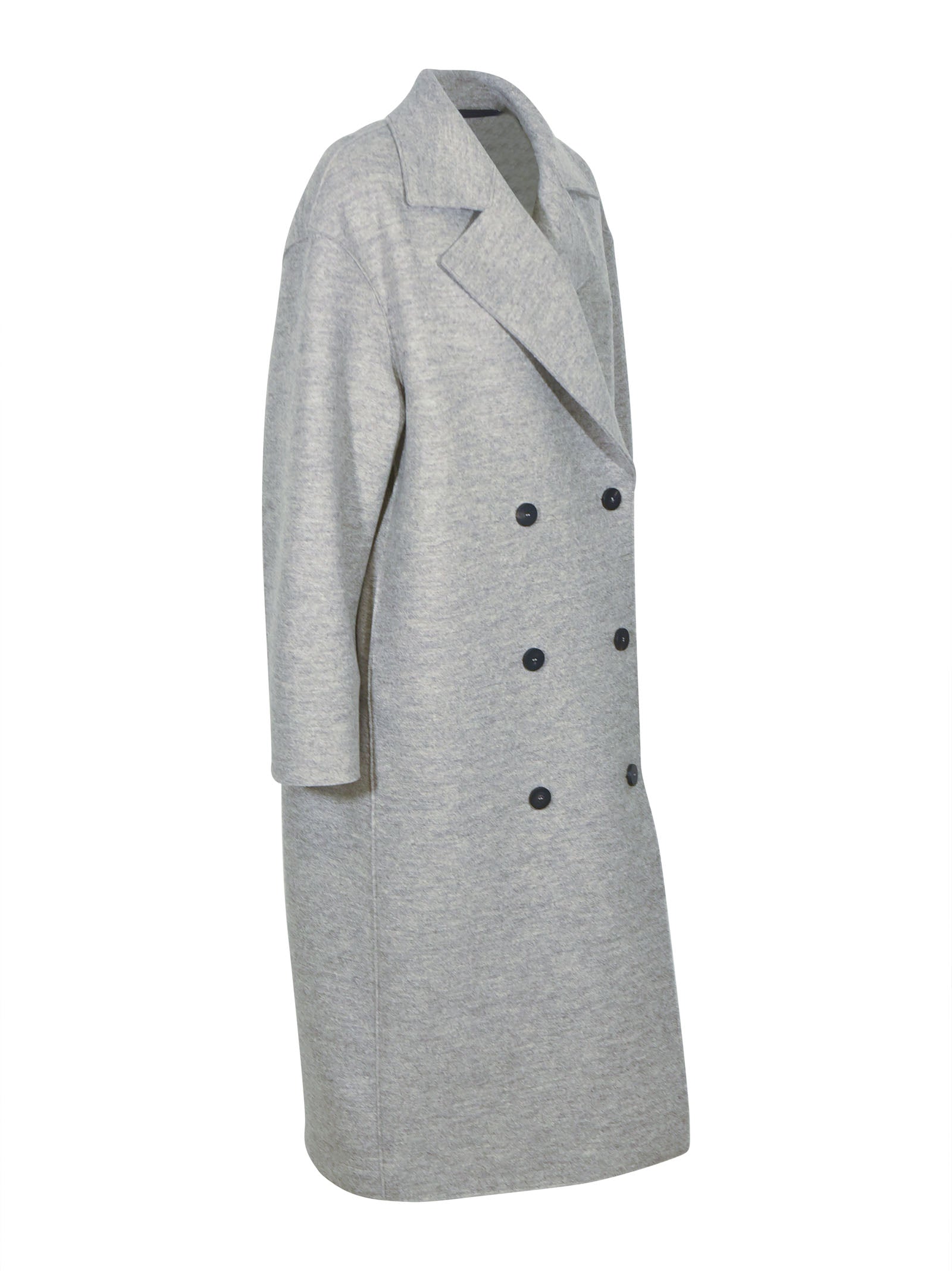 cappotto doppiopetto spalla scesa 