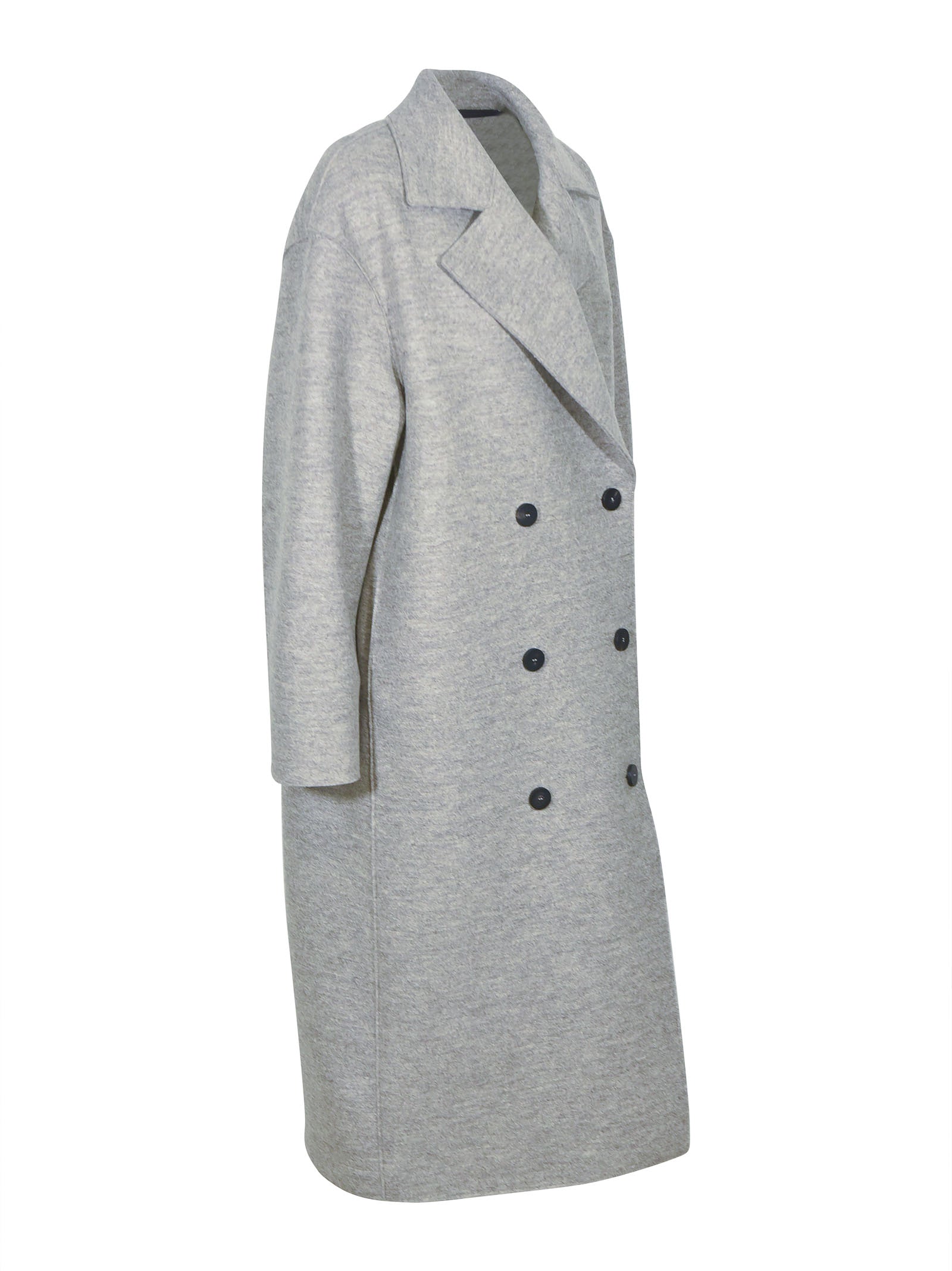 cappotto doppiopetto spalla scesa 