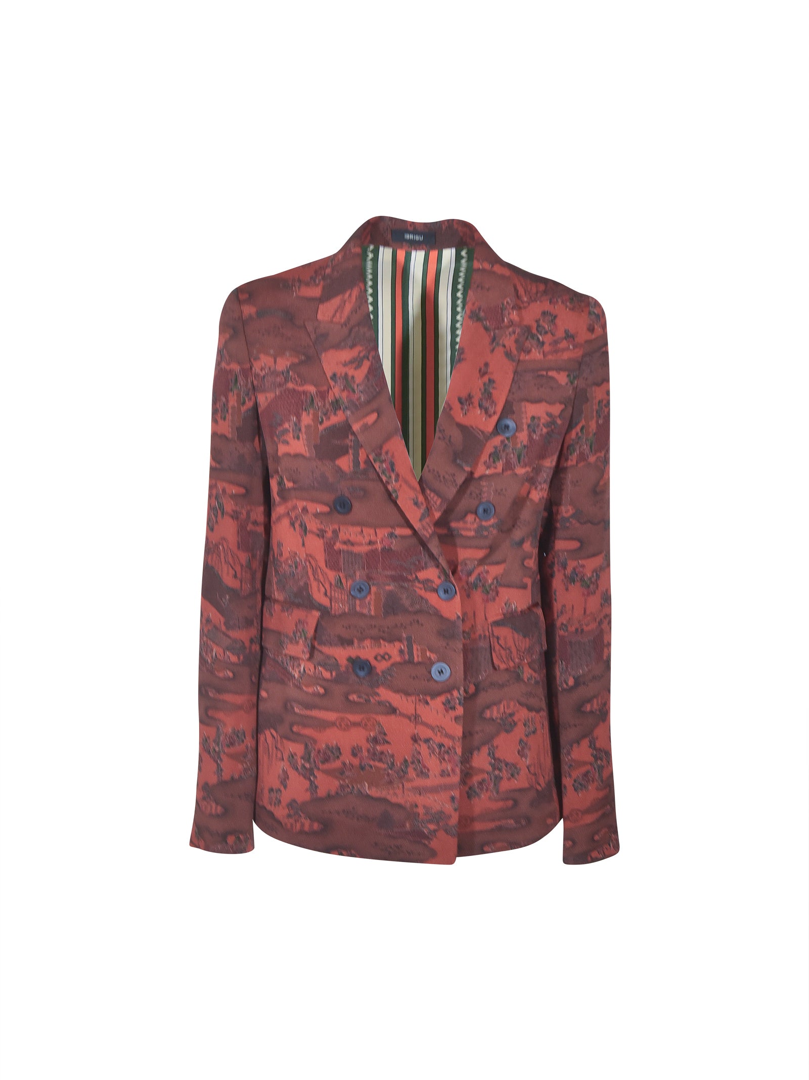 giacca doppiopetto kimono con foulard in schiena 