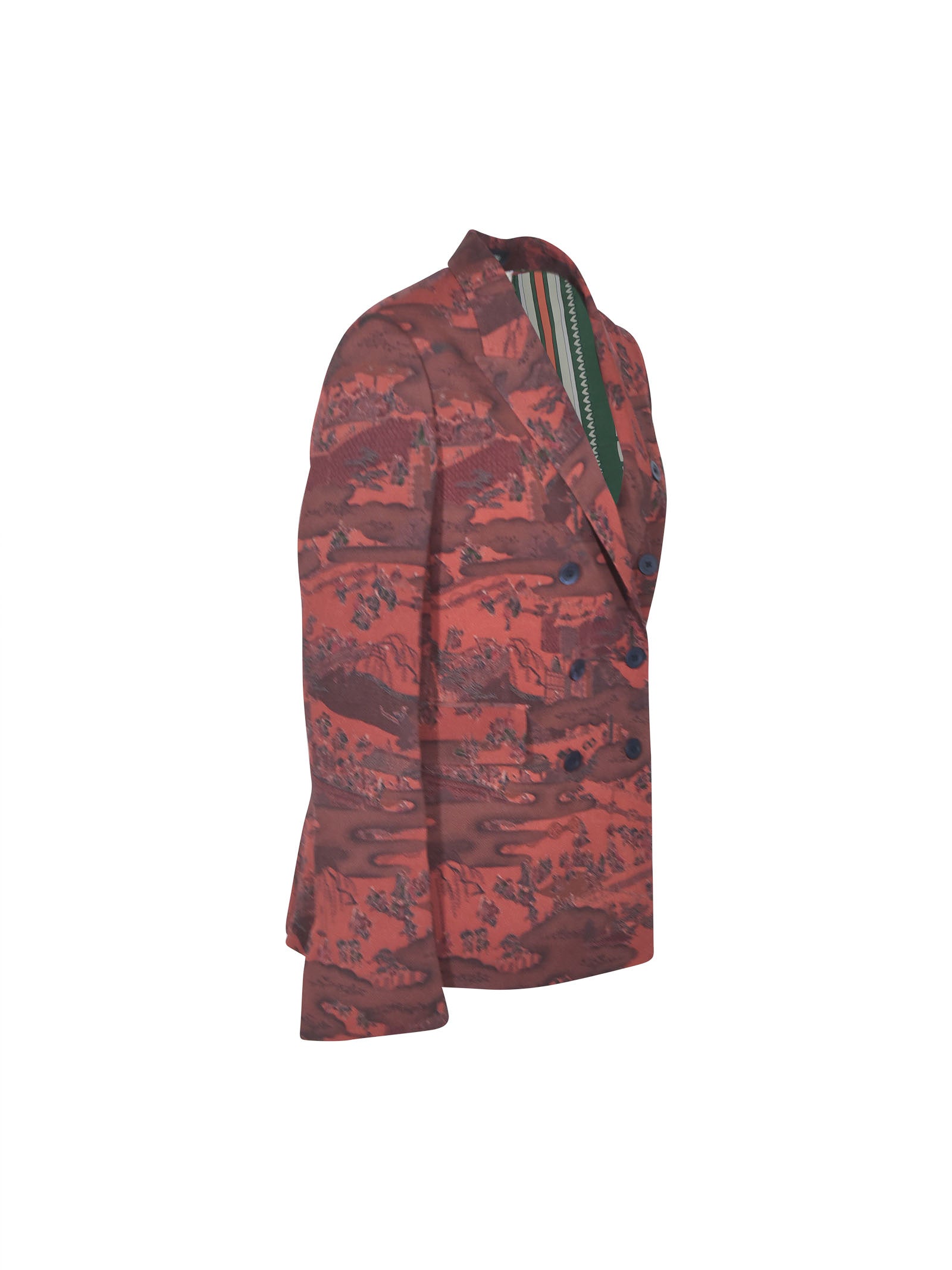 giacca doppiopetto kimono con foulard in schiena 