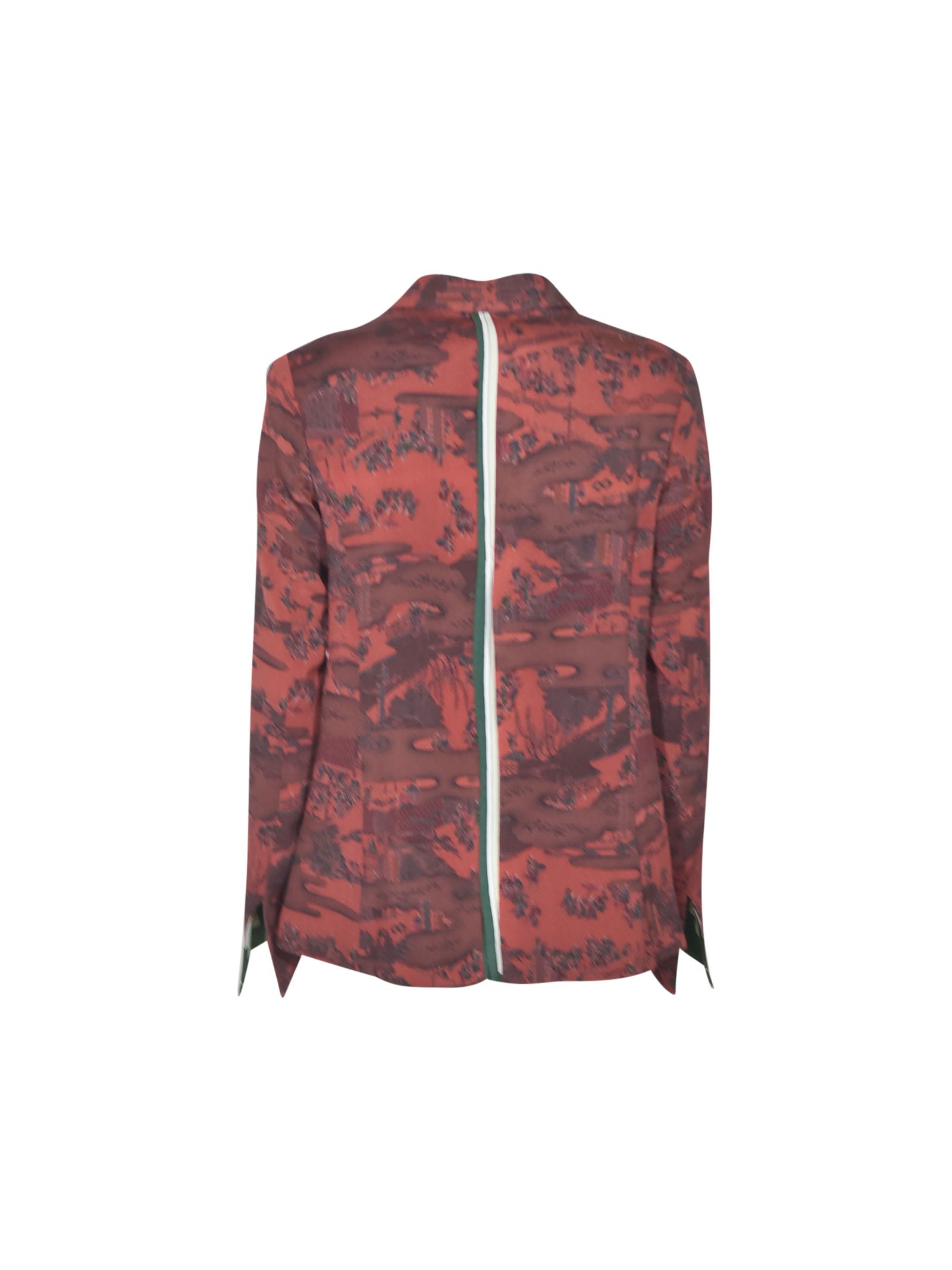 giacca doppiopetto kimono con foulard in schiena 
