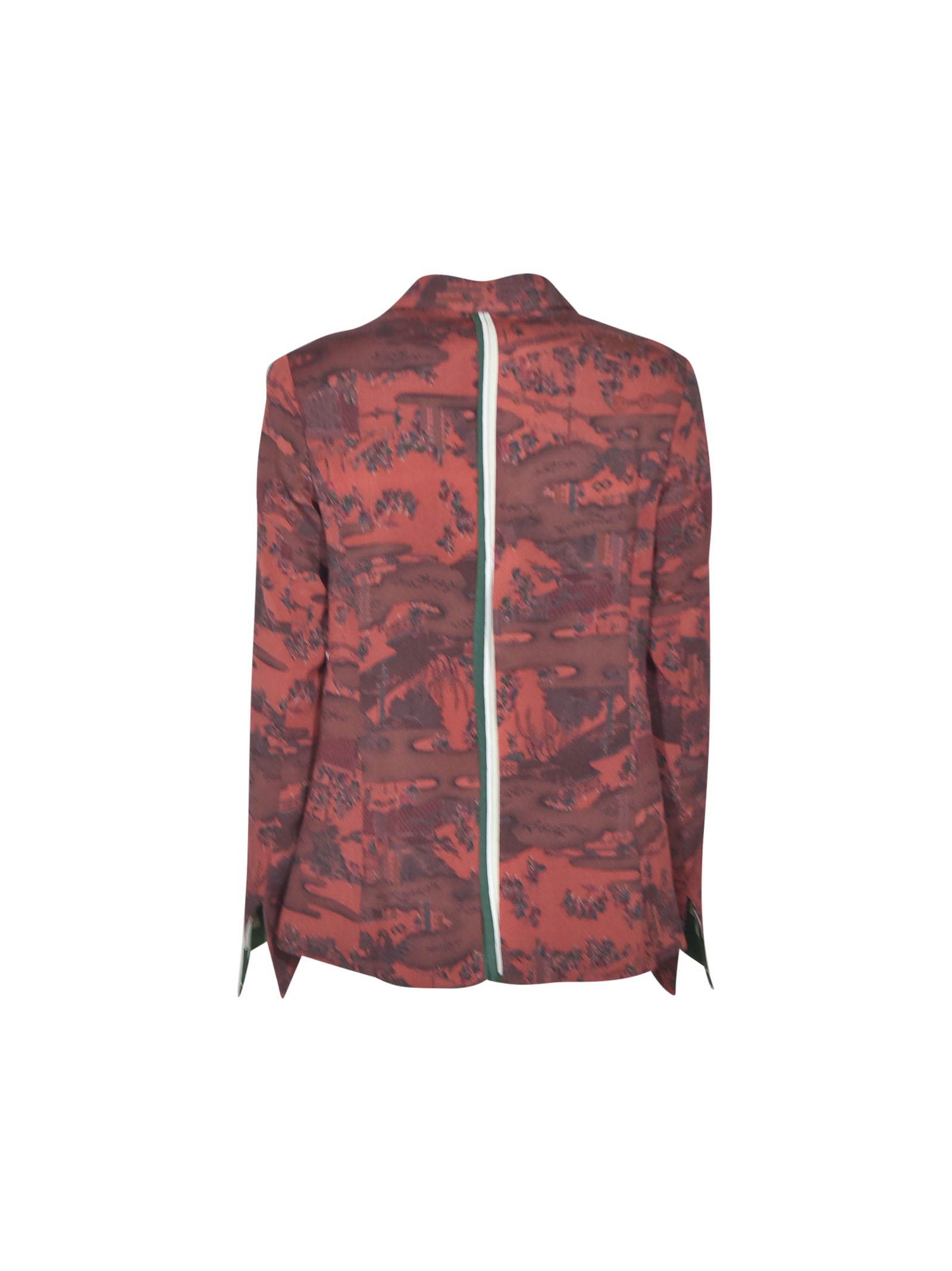 giacca doppiopetto kimono con foulard in schiena 