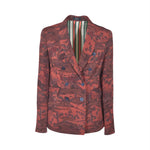 giacca doppiopetto kimono con foulard in schiena 