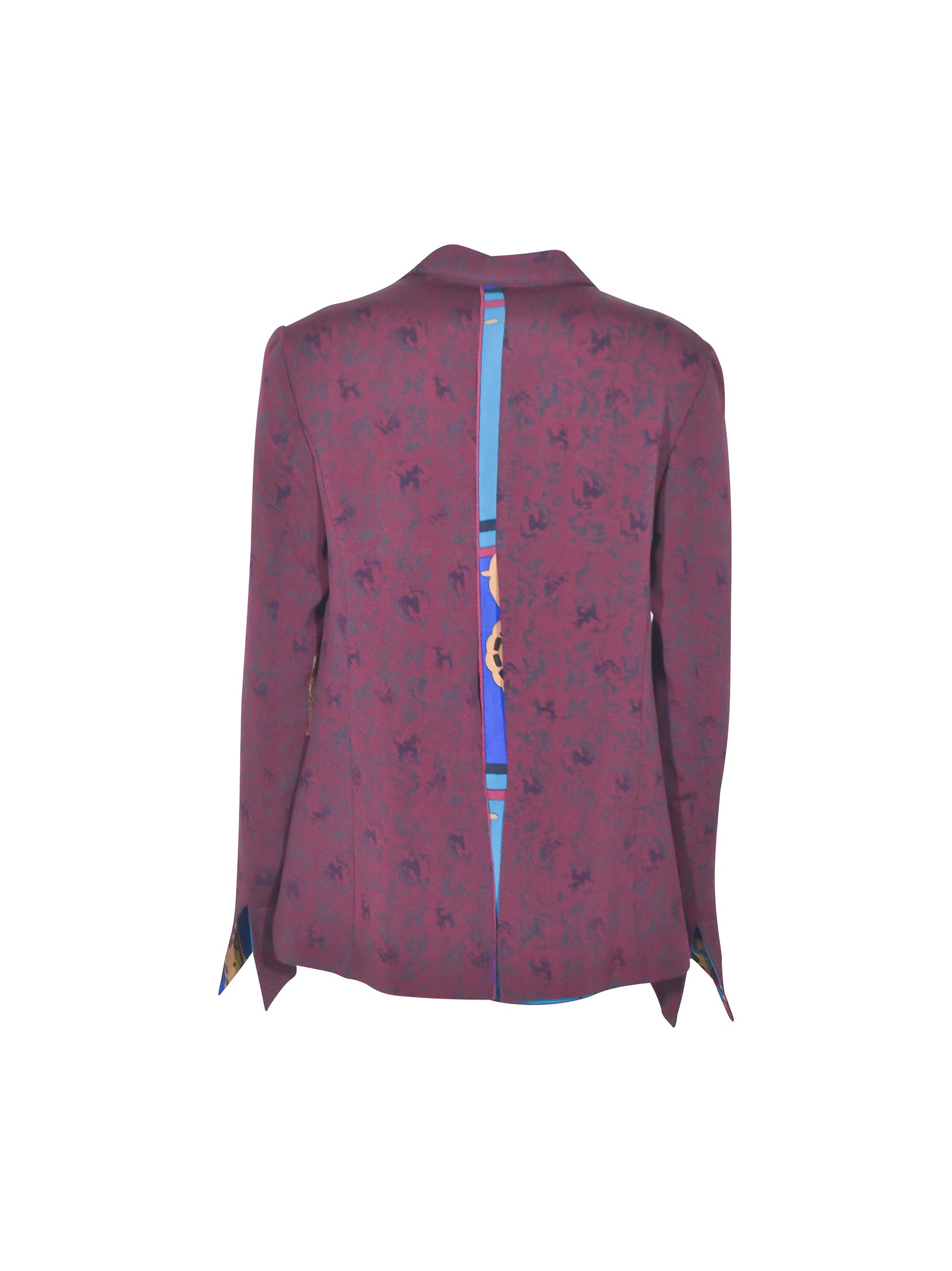 giacca doppiopetto kimono con foulard in schiena 