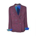giacca doppiopetto kimono con foulard in schiena 