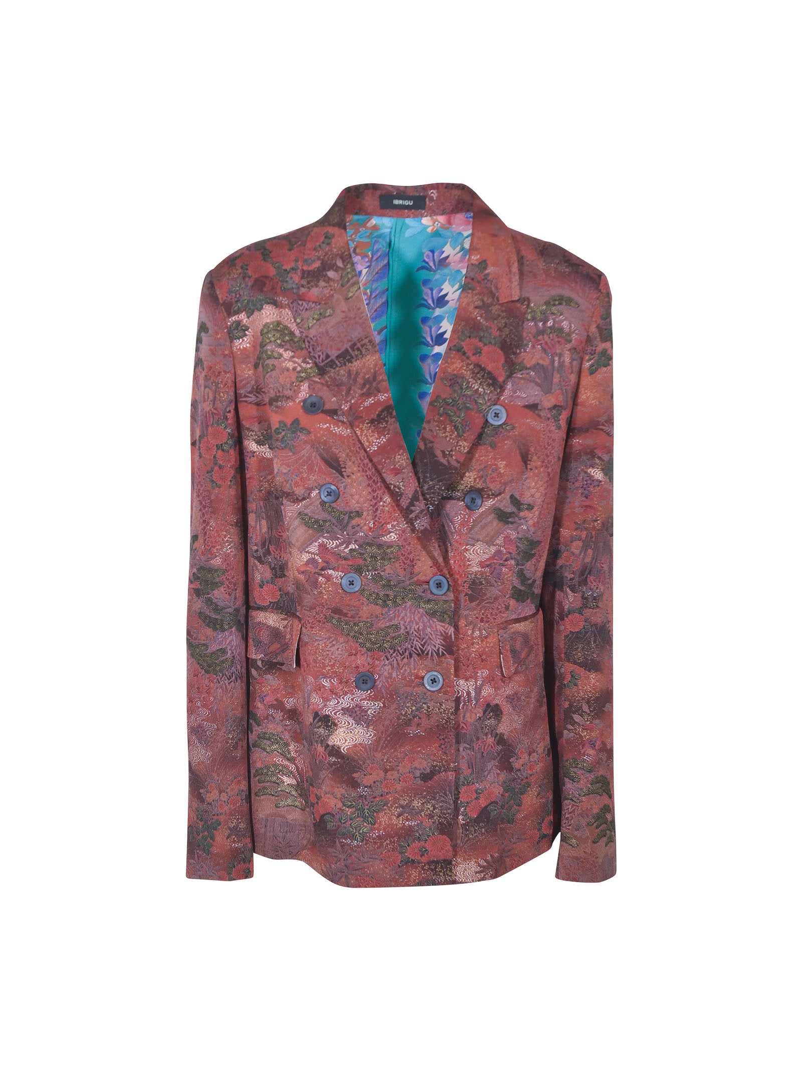 giacca doppiopetto kimono con foulard in schiena 
