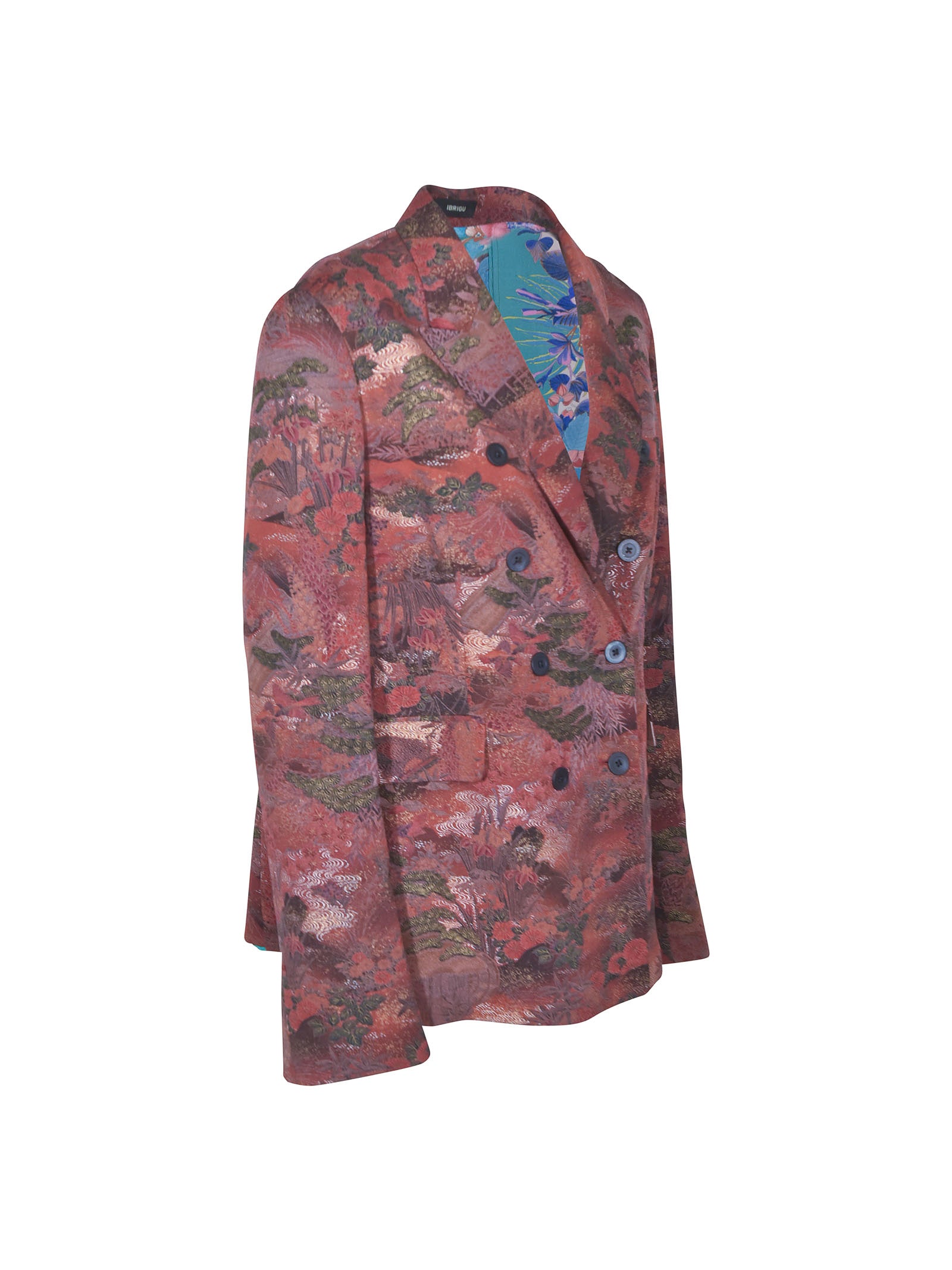 giacca doppiopetto kimono con foulard in schiena 