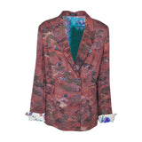 giacca doppiopetto kimono con foulard in schiena 