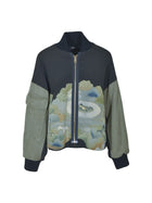 bomber con tasconi e inserto kimono vintage