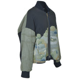 bomber con tasconi e inserto kimono vintage 