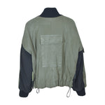 bomber con tasconi e inserto kimono vintage 
