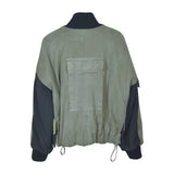 bomber con tasconi e inserto kimono vintage 
