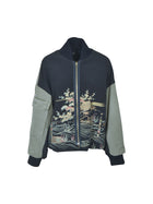 bomber con tasconi e inserto kimono vintage
