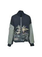 bomber con tasconi e inserto kimono vintage